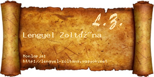 Lengyel Zoltána névjegykártya