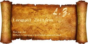Lengyel Zoltána névjegykártya